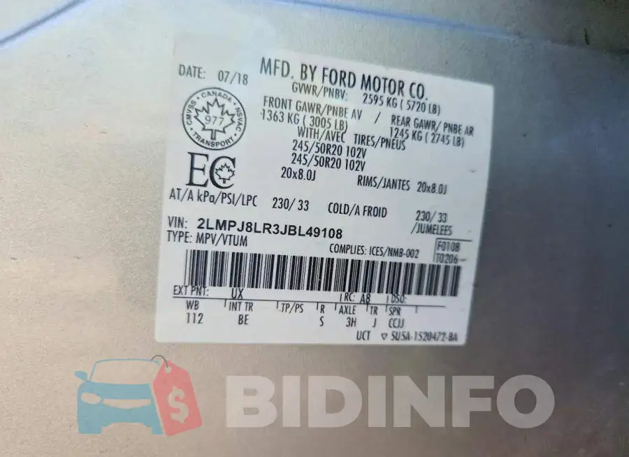 2LMPJ8LR3JBL49108 Photo# 13