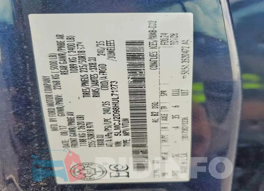 5LMCJ2D98HUL71273 Photo# 13