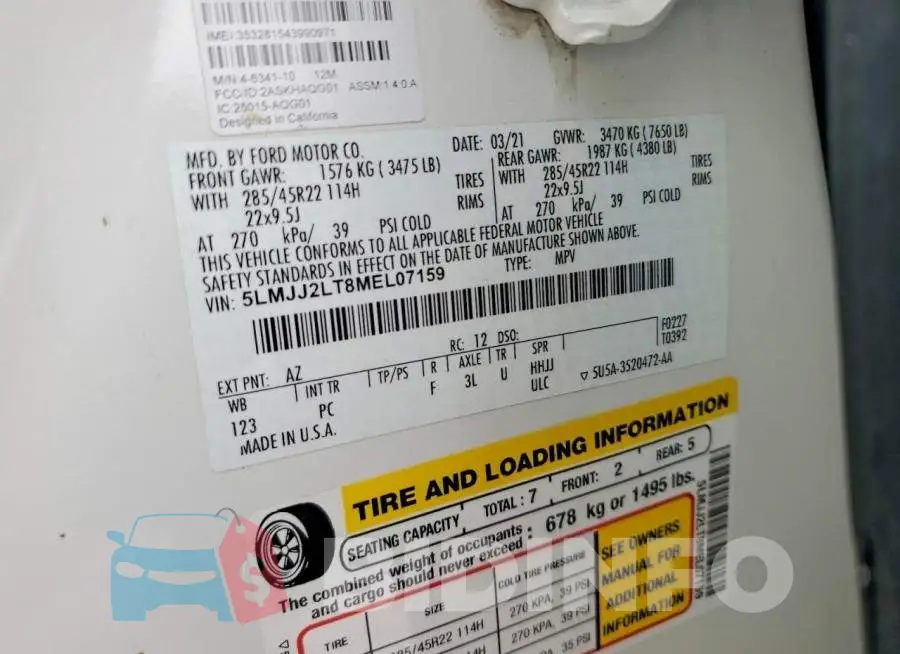 5LMJJ2LT8MEL07159 Photo# 12