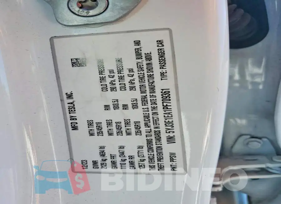 5YJ3E1EA1PF709361 Photo# 12