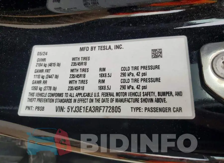5YJ3E1EA3RF772805 Photo# 12