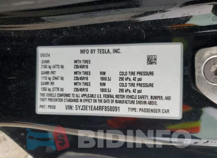 5YJ3E1EA4RF858091 Photo# 12