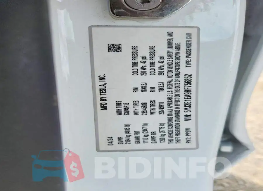 5YJ3E1EA9RF756852 Photo# 12