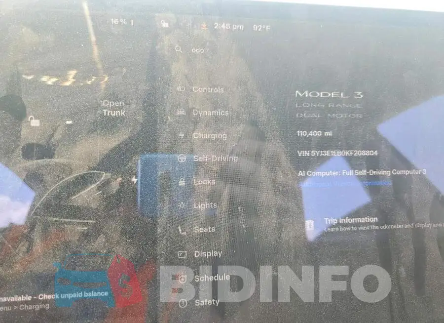 5YJ3E1EB0KF208804 Photo# 9
