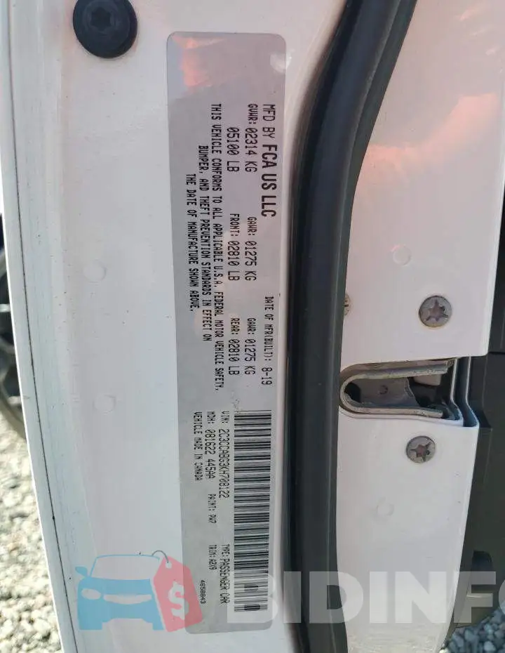 2C3CCABG3KH708122 Photo# 12