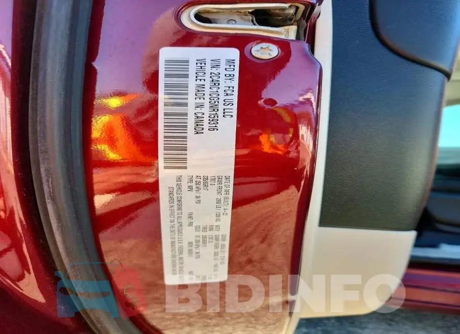 2C4RC1CG5NR159316 Photo# 13