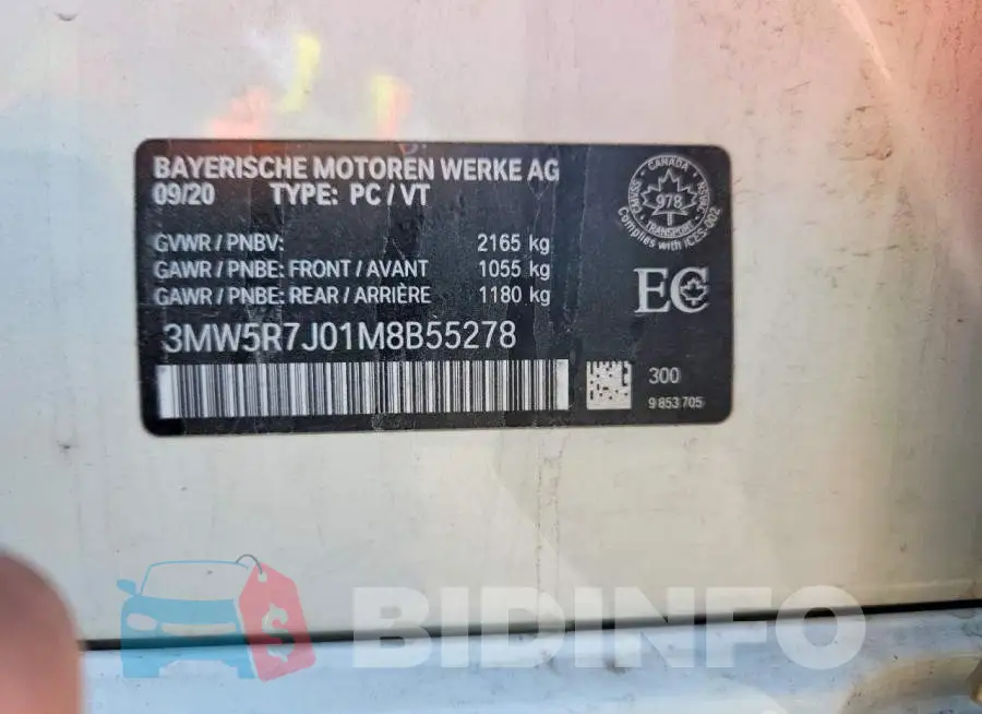 3MW5R7J01M8B55278 Photo# 12