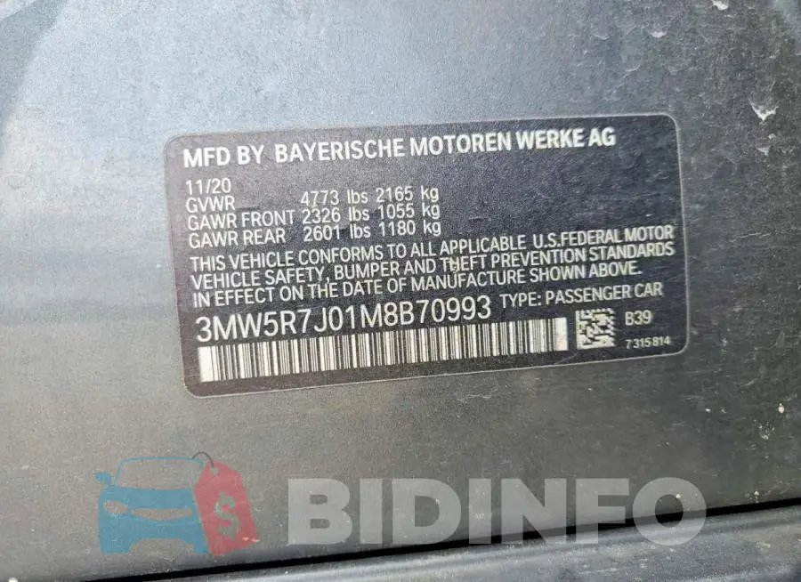 3MW5R7J01M8B70993 Photo# 12
