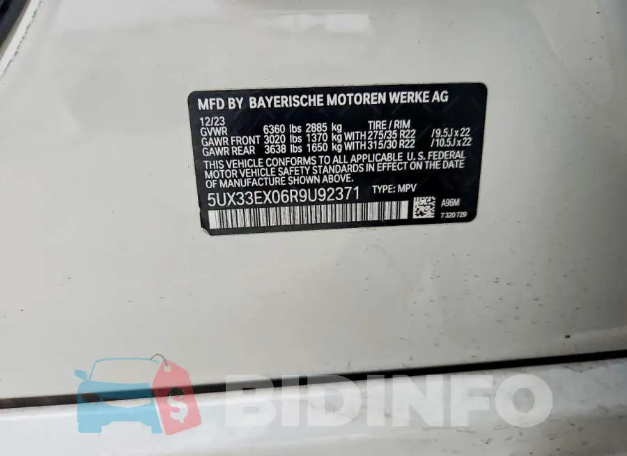 5UX33EX06R9U92371 Photo# 13