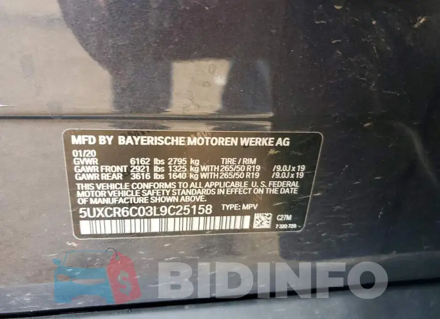 5UXCR6C03L9C25158 Photo# 12