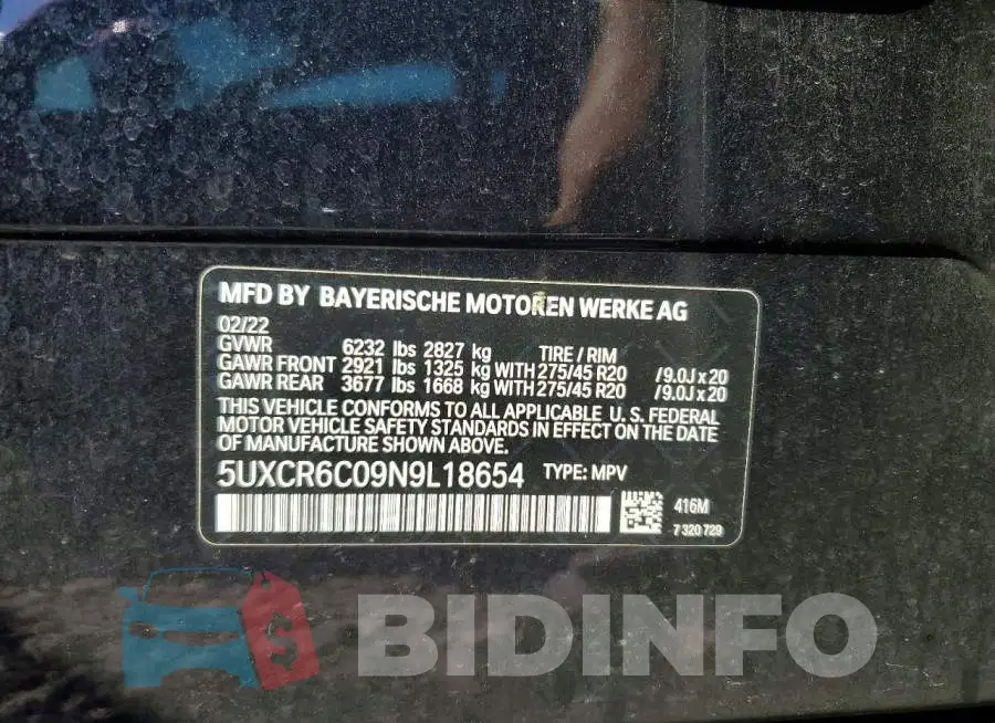 5UXCR6C09N9L18654 Photo# 13