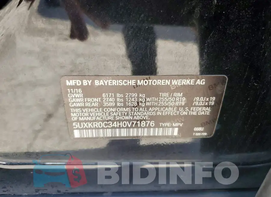 5UXKR0C34H0V71876 Photo# 13