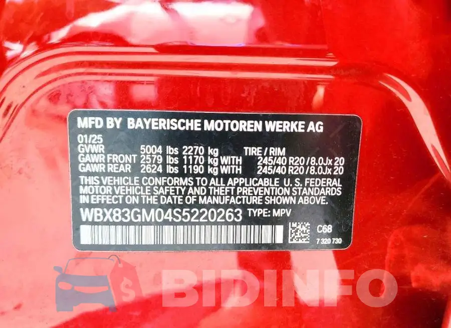 WBX83GM04S5220263 Photo# 13