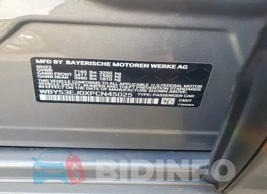 WBY53EJ0XPCN45025 Photo# 12