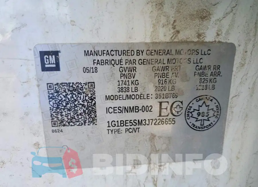1G1BE5SM3J7226655 Photo# 12