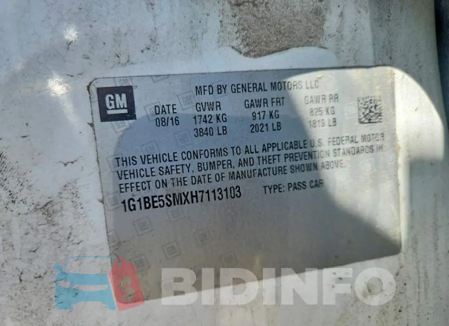 1G1BE5SMXH7113103 Photo# 12