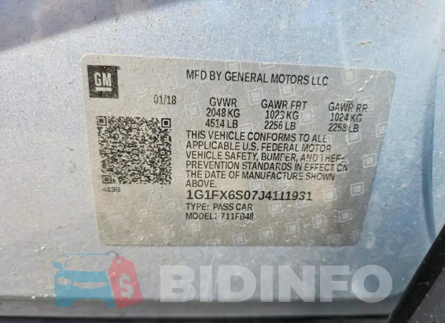 1G1FX6S07J4111931 Photo# 13