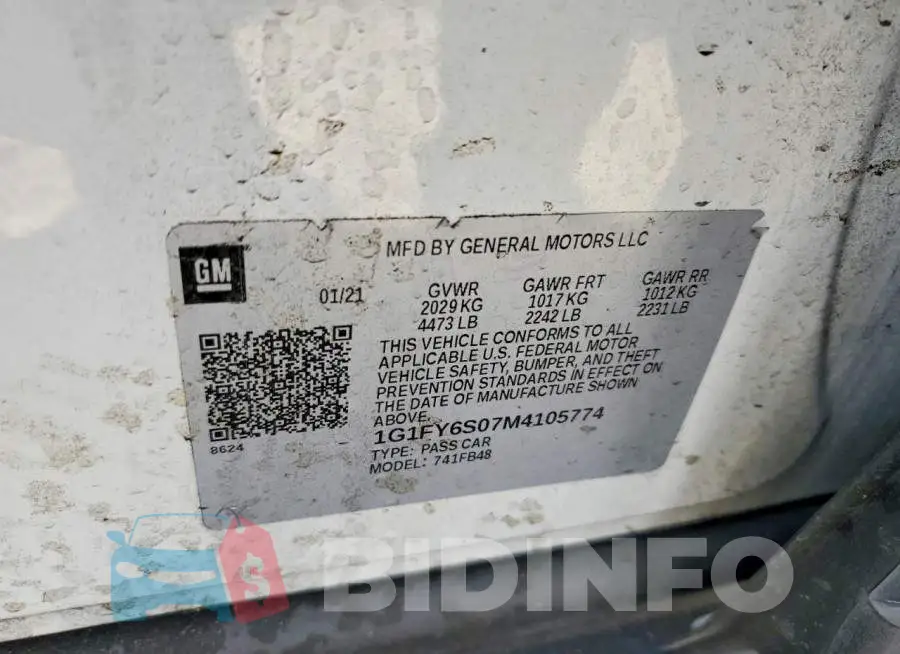 1G1FY6S07M4105774 Photo# 13