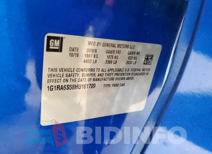 1G1RA6S58HU161709 Photo# 12