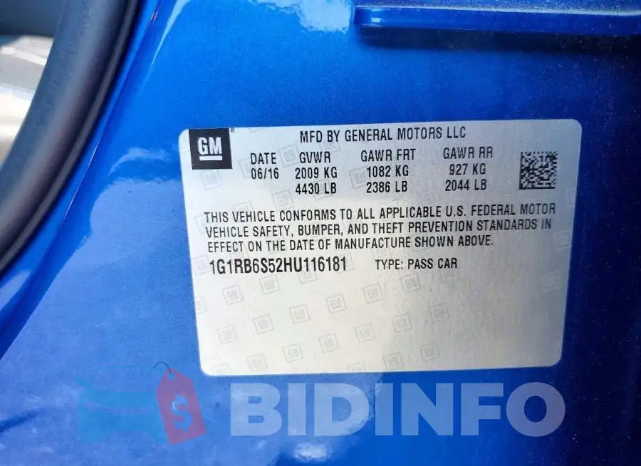 1G1RB6S52HU116181 Photo# 12