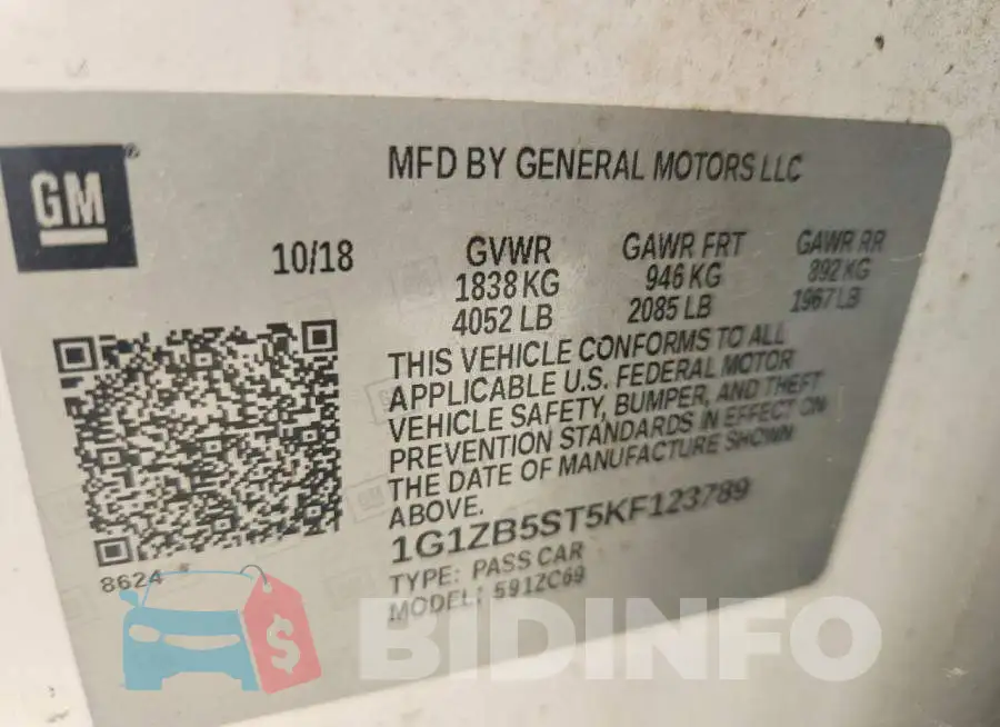 1G1ZB5ST5KF123789 Photo# 12