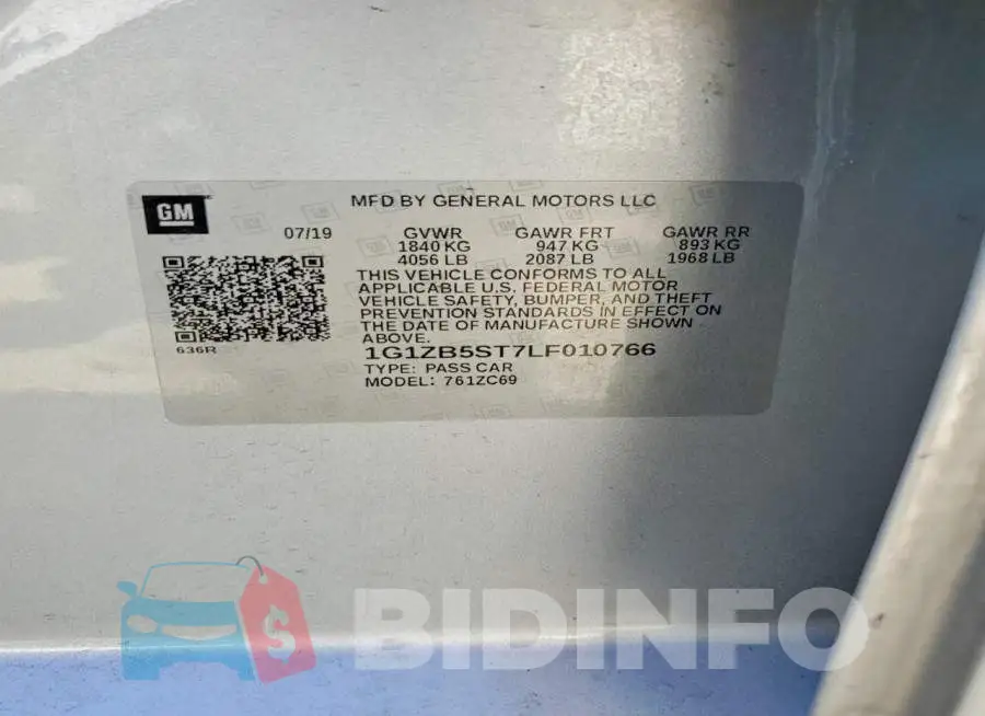 1G1ZB5ST7LF010766 Photo# 12
