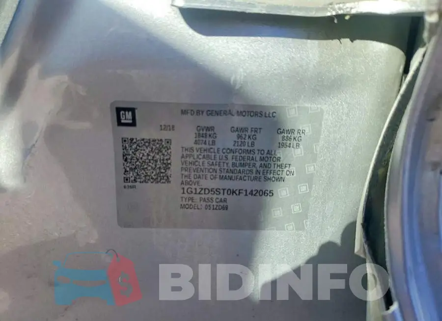 1G1ZD5ST0KF142065 Photo# 12