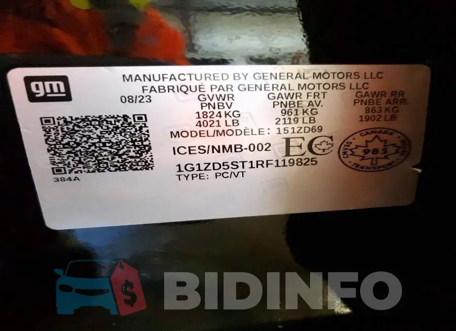 1G1ZD5ST1RF119825 Photo# 12