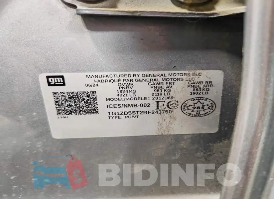 1G1ZD5ST2RF243750 Photo# 12