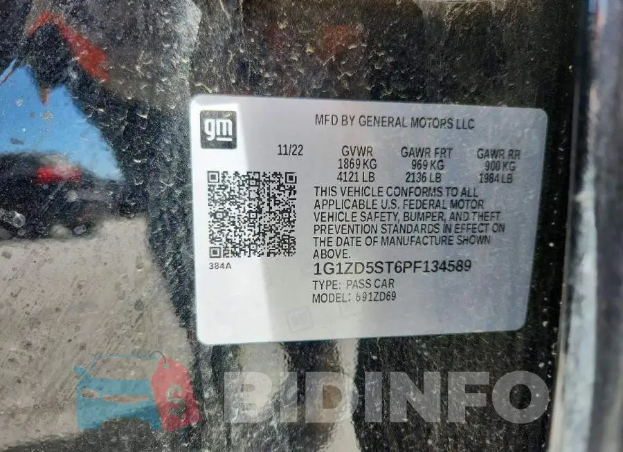 1G1ZD5ST6PF134589 Photo# 13