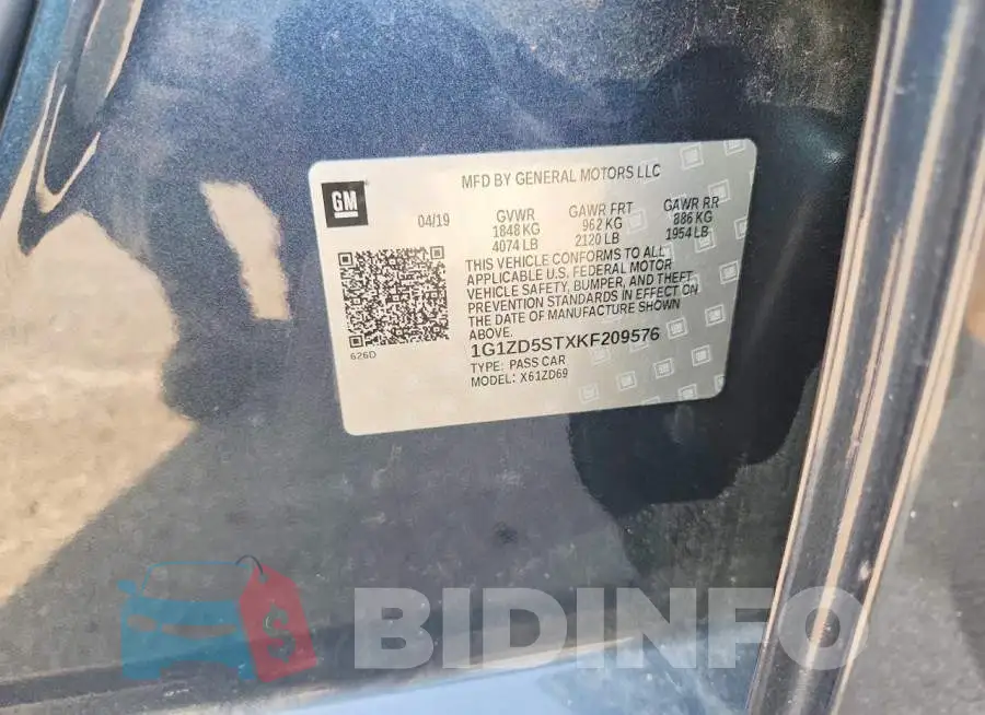 1G1ZD5STXKF209576 Photo# 12