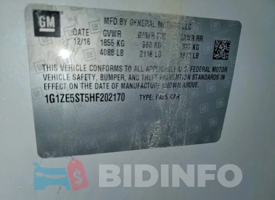 1G1ZE5ST5HF202170 Photo# 12
