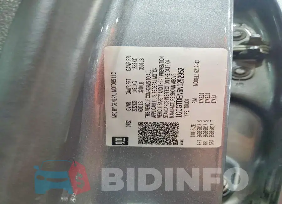 1GCGTDEN6N1292952 Photo# 12