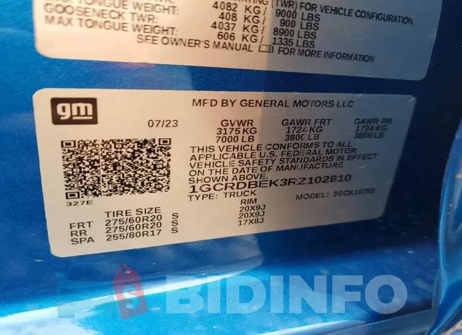 1GCRDBEK3RZ102810 Photo# 12