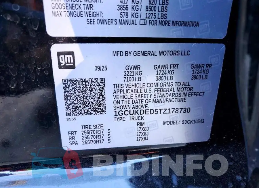 1GCUKDED5TZ178730 Photo# 13