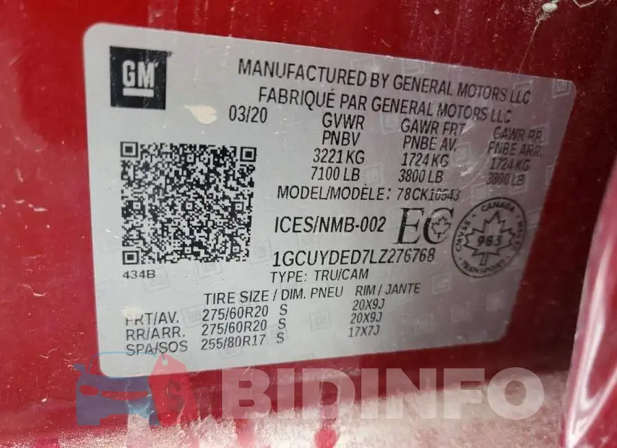 1GCUYDED7LZ276768 Photo# 12