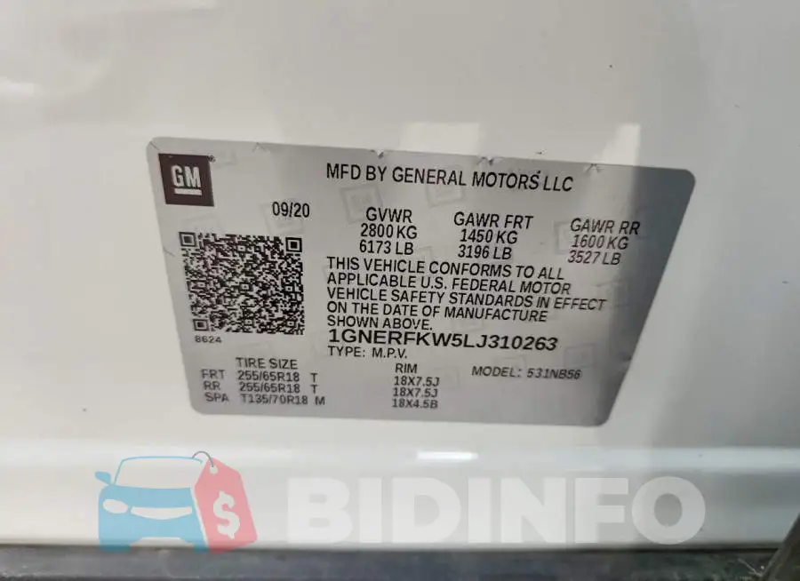 1GNERFKW5LJ310263 Photo# 13