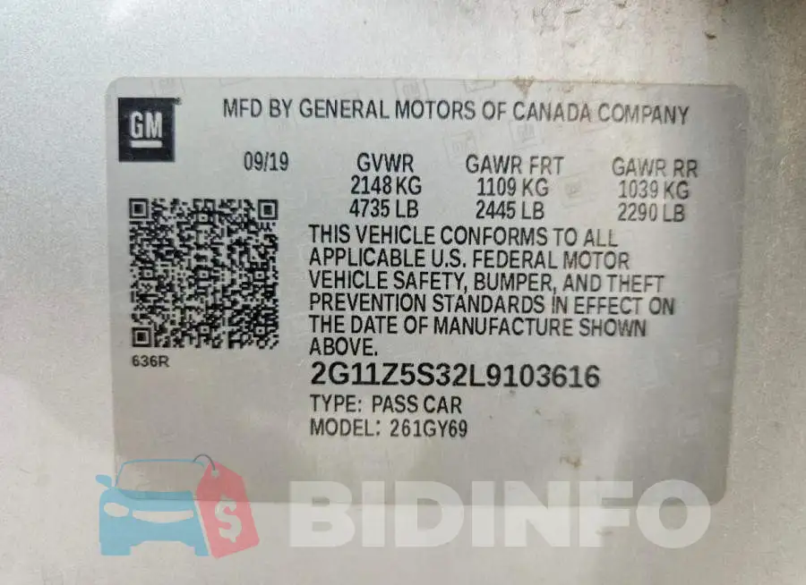 2G11Z5S32L9103616 Photo# 13