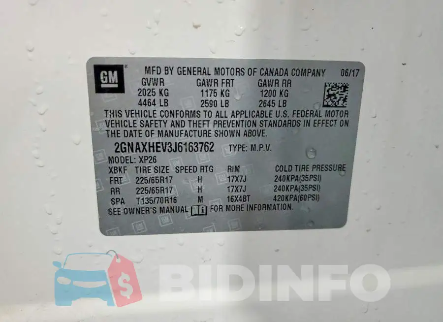 2GNAXHEV3J6163762 Photo# 12