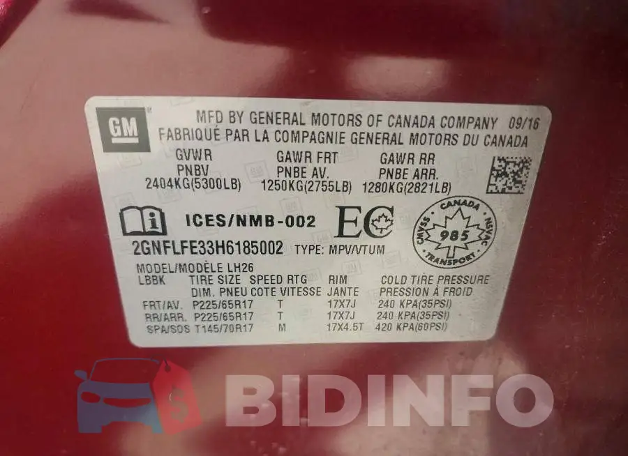 2GNFLFE33H6185002 Photo# 13