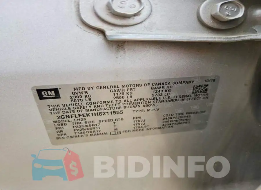 2GNFLFEK1H6211555 Photo# 14