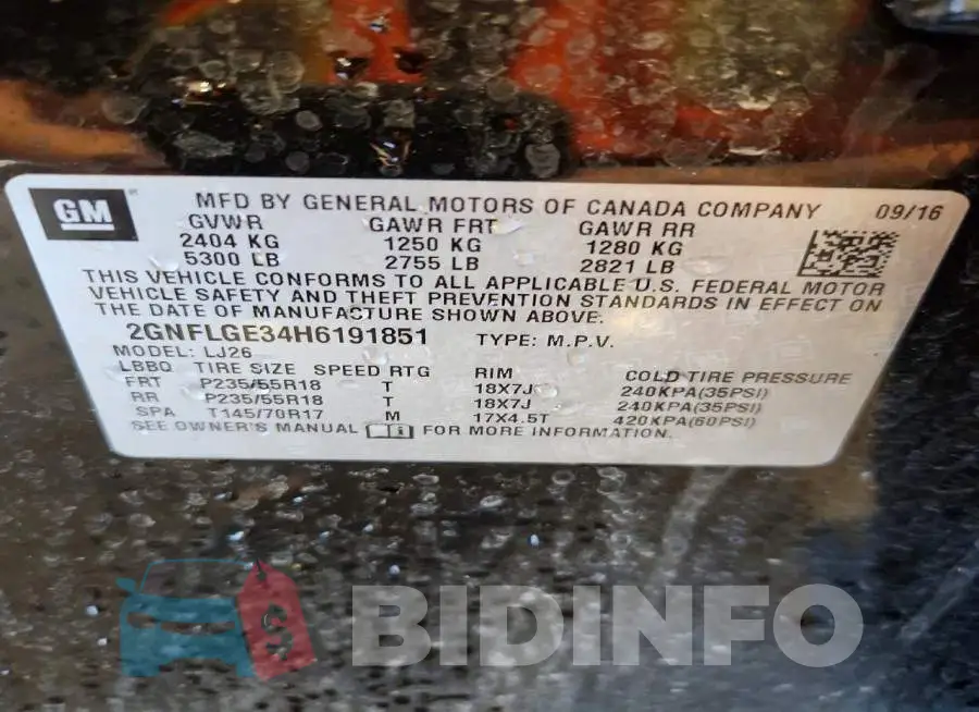 2GNFLGE34H6191851 Photo# 13