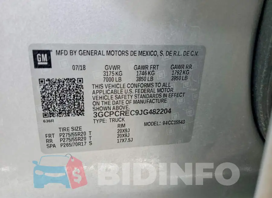 3GCPCREC9JG482204 Photo# 12