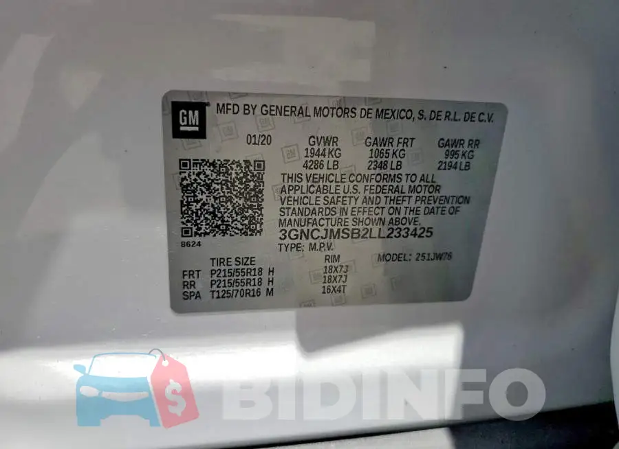 3GNCJMSB2LL233425 Photo# 13