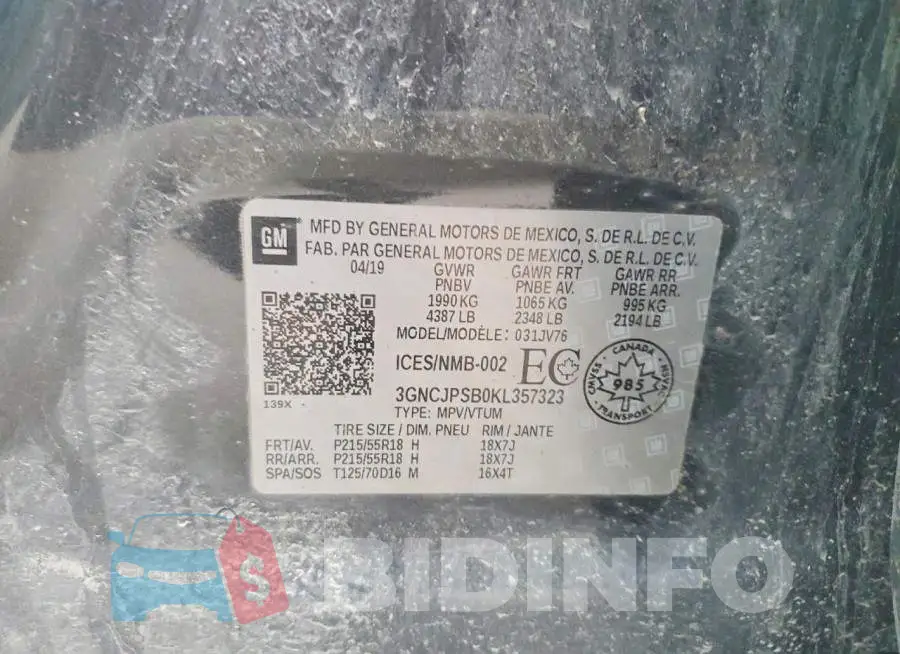 3GNCJPSB0KL357323 Photo# 13