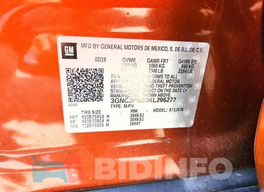 3GNCJPSB9KL296277 Photo# 14