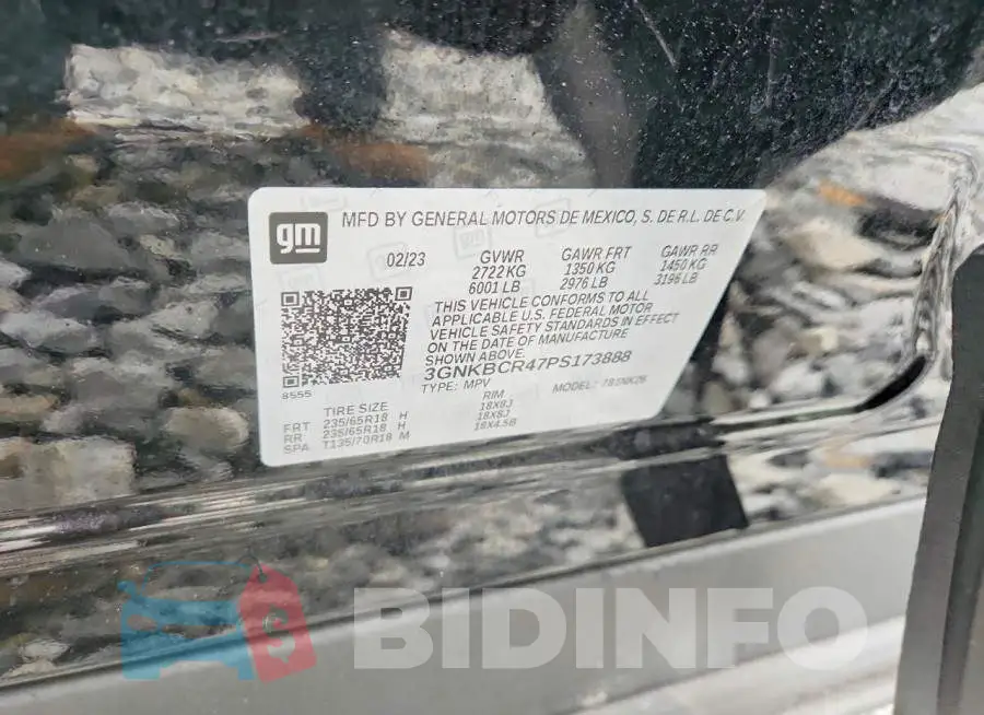 3GNKBCR47PS173888 Photo# 13