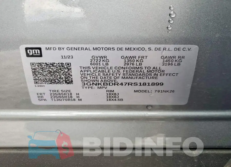 3GNKBDR47RS181899 Photo# 13