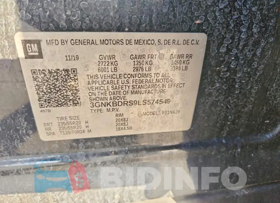3GNKBDRS9LS574549 Photo# 13