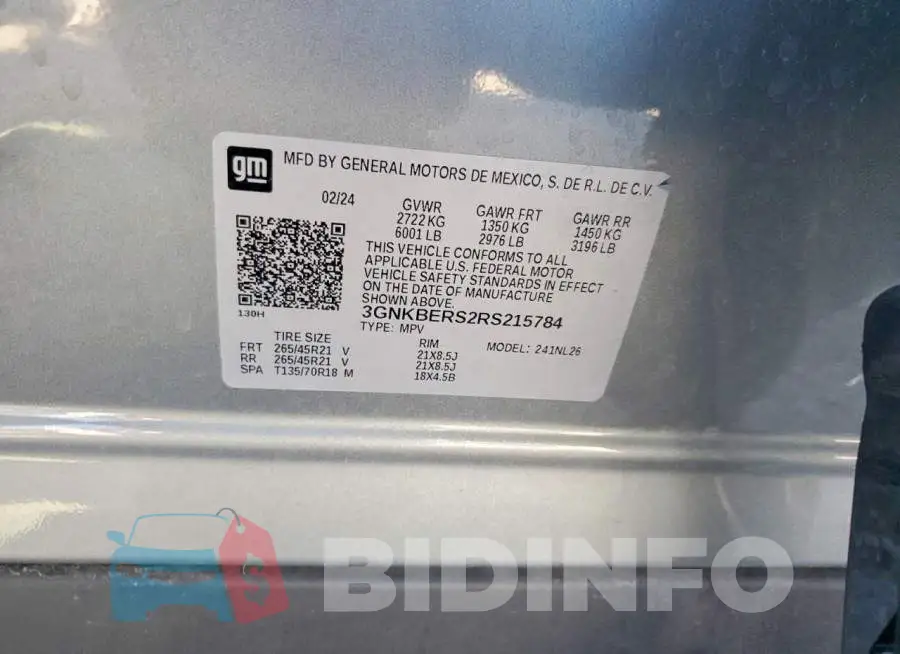 3GNKBERS2RS215784 Photo# 14